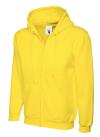 UC504 Adults Classic Fill Zip Hooded Sweatshirt Yellow colour image
